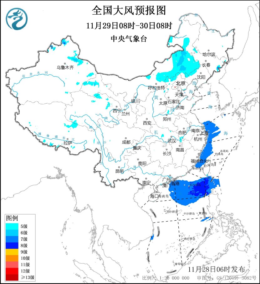2023年11月28日未来三天全国天气预报(图2)